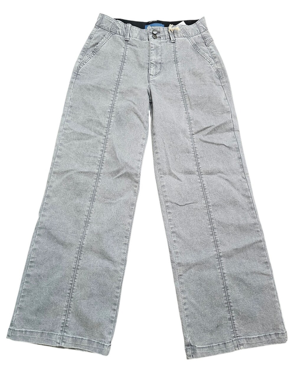 Democracy "Ab"solution Skyrise Wide Leg Gray Women's Jeans Size 4 NWT